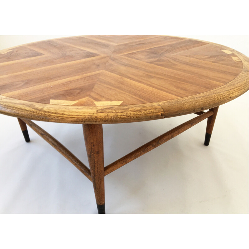 Walnut coffee table by Andre Bus for Lane