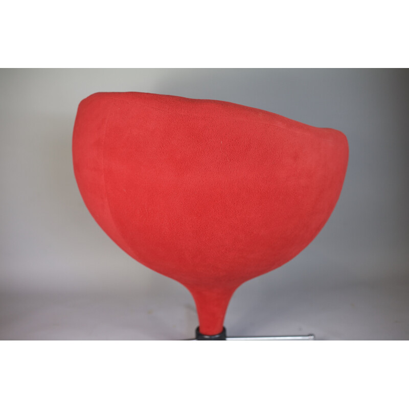 Fauteuil Luna rouge par Pierre Guariche pour Meurop