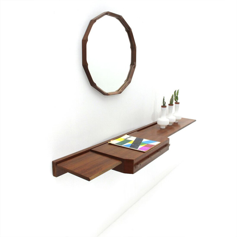 Italian wooden mirror by Tredici