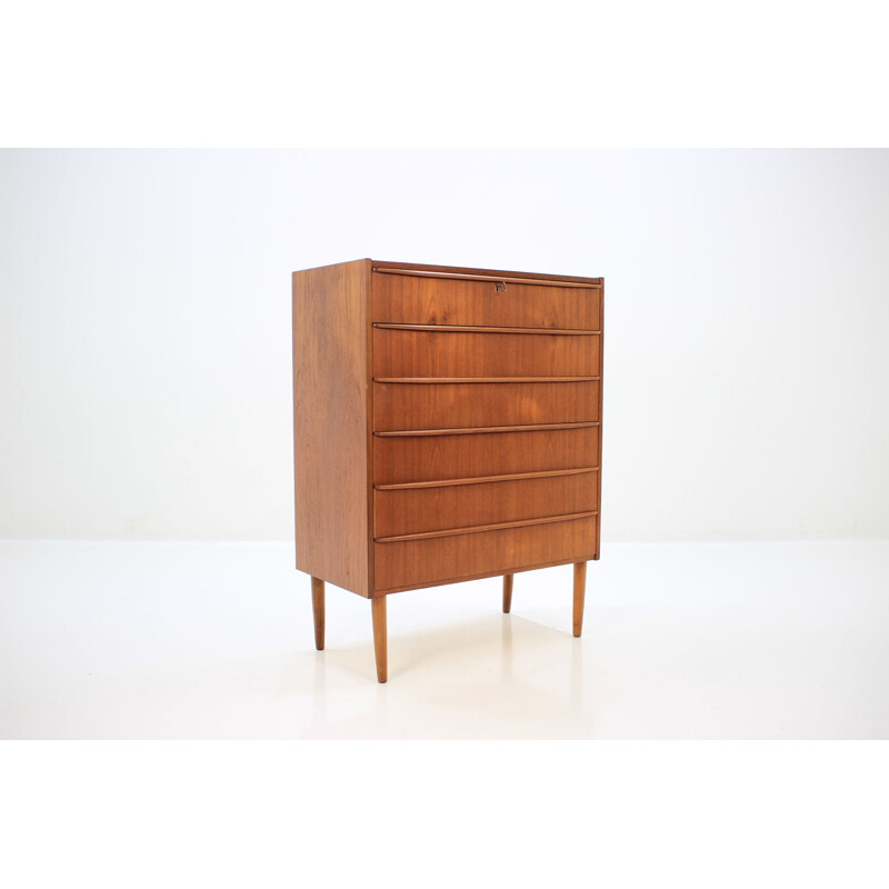 Vintage danish teak chest of drawers 1960