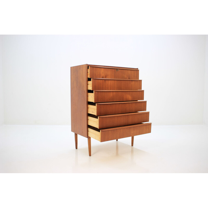 Vintage danish teak chest of drawers 1960