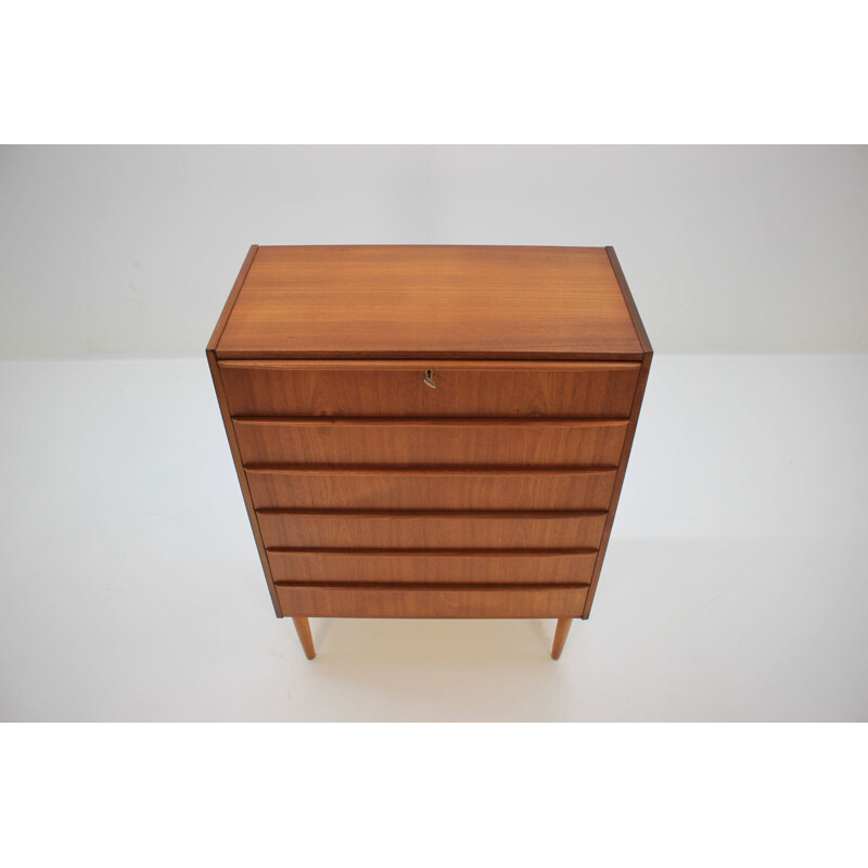 Vintage danish teak chest of drawers 1960