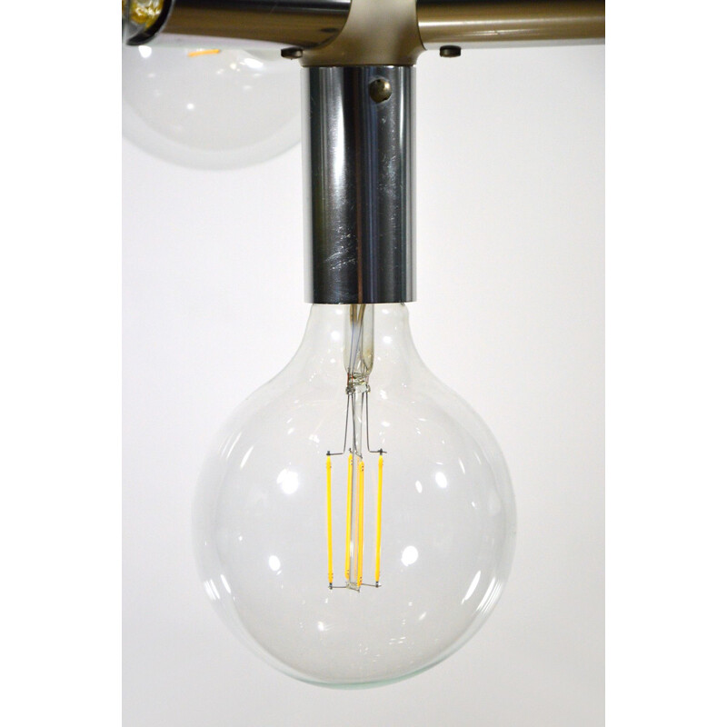 Suspension vintage Atomic pour Swiss Lamps en plastique et aluminium