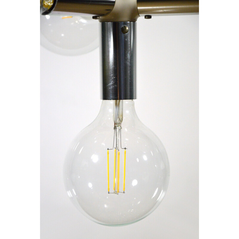 Vintage Atomic hanging lamp for Swiss Lamps in plastic and aluminium