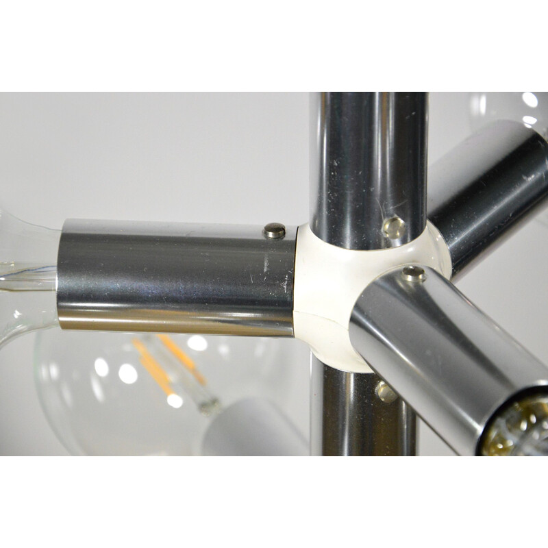Suspension vintage Atomic pour Swiss Lamps en plastique et aluminium