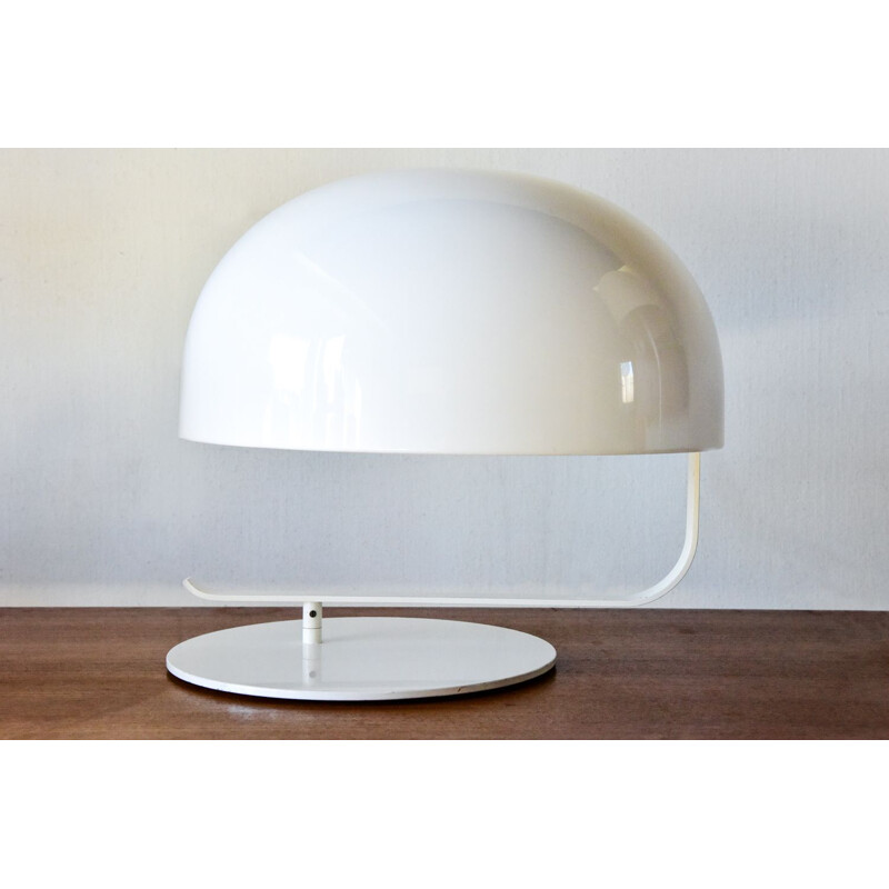 Vintage italian lamp 275 for Oluce in white perspex and metal 1960