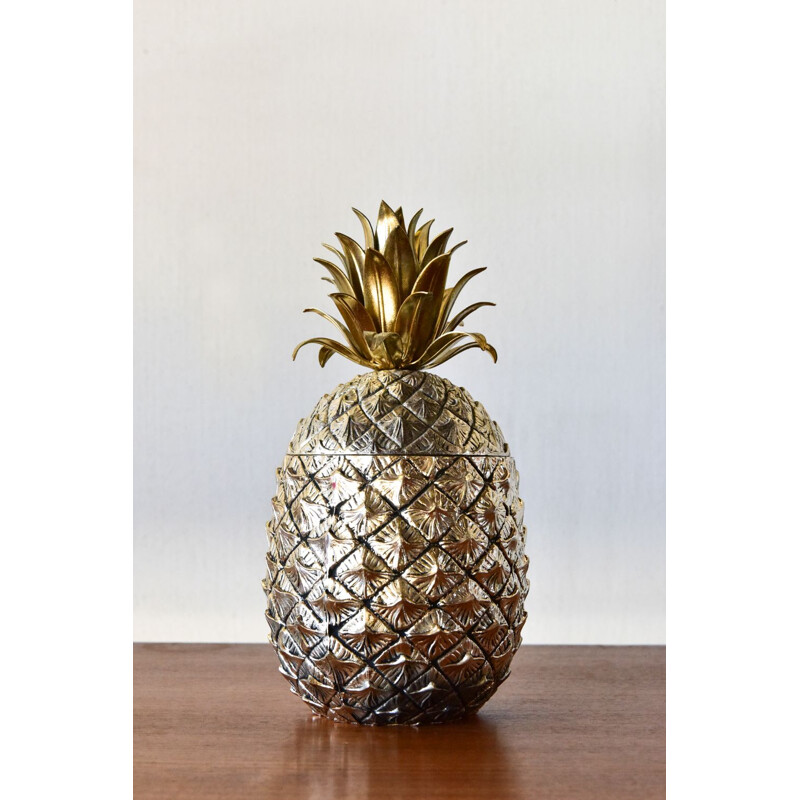 Pineapple ice bucket by Mauro Manetti for Fonderia d’Arte Firenze in aluminium