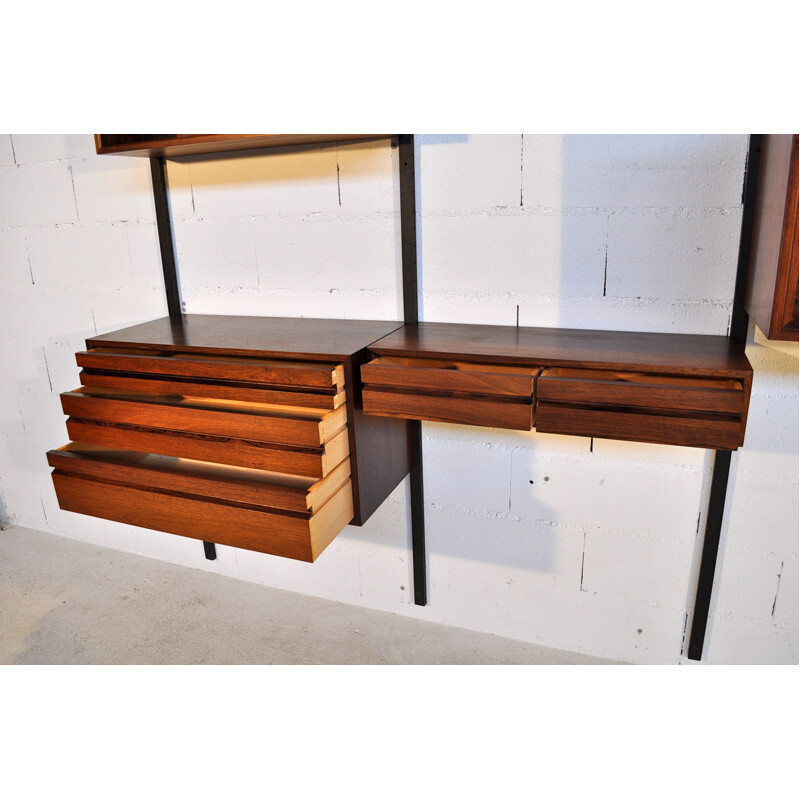 Wall system in rosewood, Poul CADOVIUS - 1950s