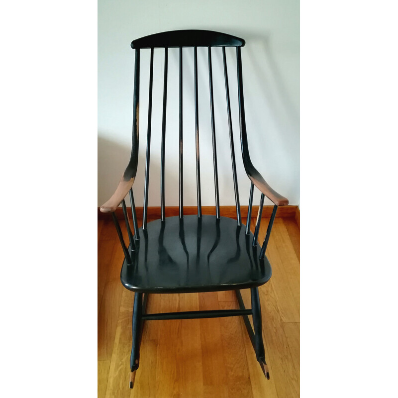 Rocking chair vintage Grandessa de Lena Larsson en bois