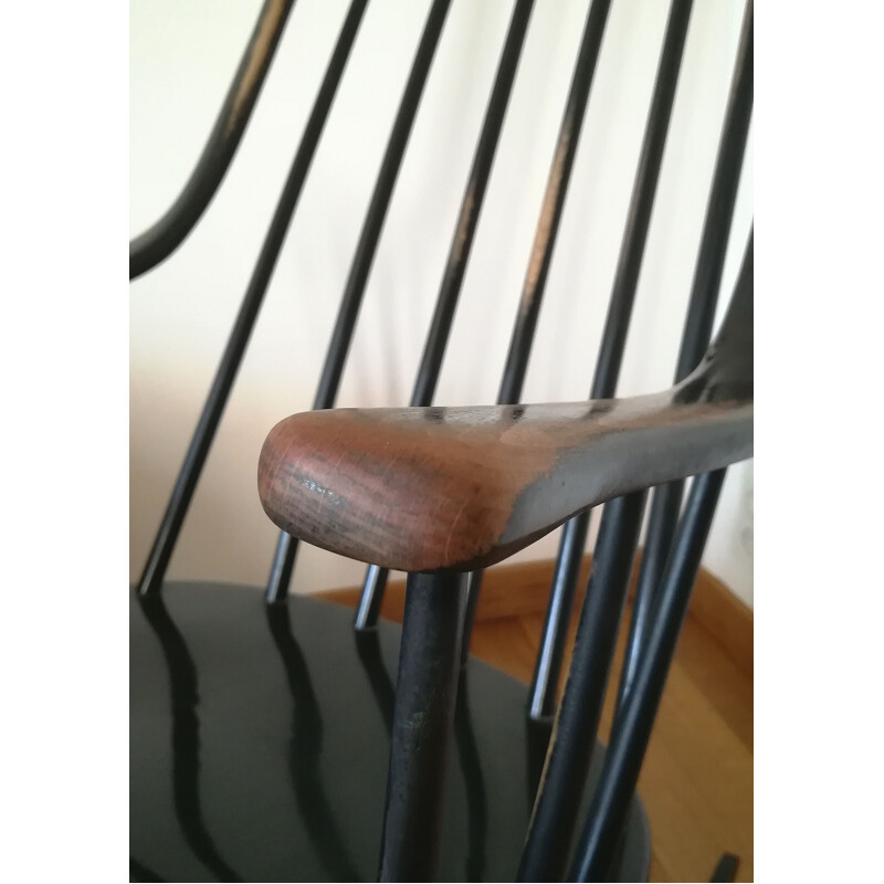 Rocking chair vintage Grandessa de Lena Larsson en bois