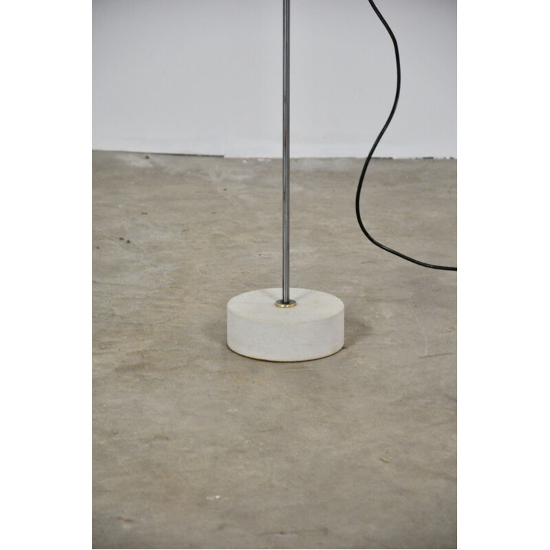 Vintage italian floor lamp in travertine and metal 1960