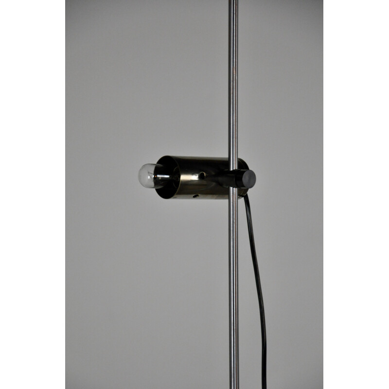 Vintage italian floor lamp in travertine and metal 1960