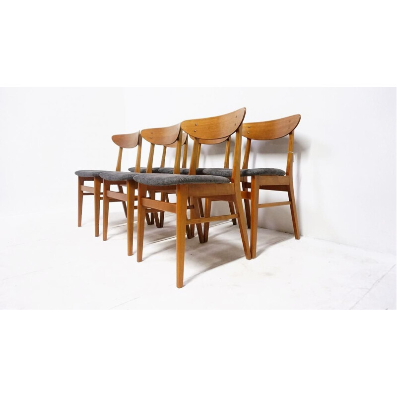 Set of 6 chairs in teak by Farstrup