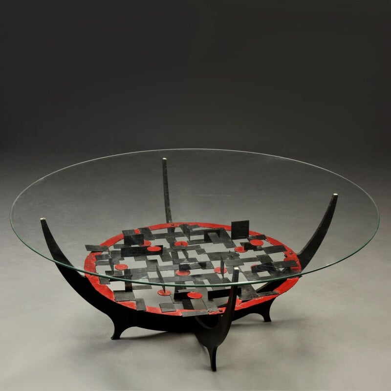 Coffee table in steel by Niels Løvig Simonsen