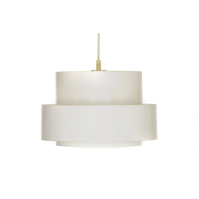 Scandinavian pendant light in white plastic