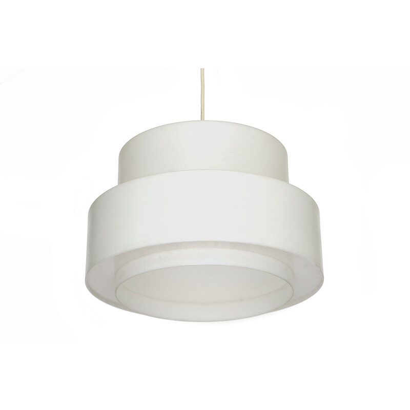 Scandinavian pendant light in white plastic