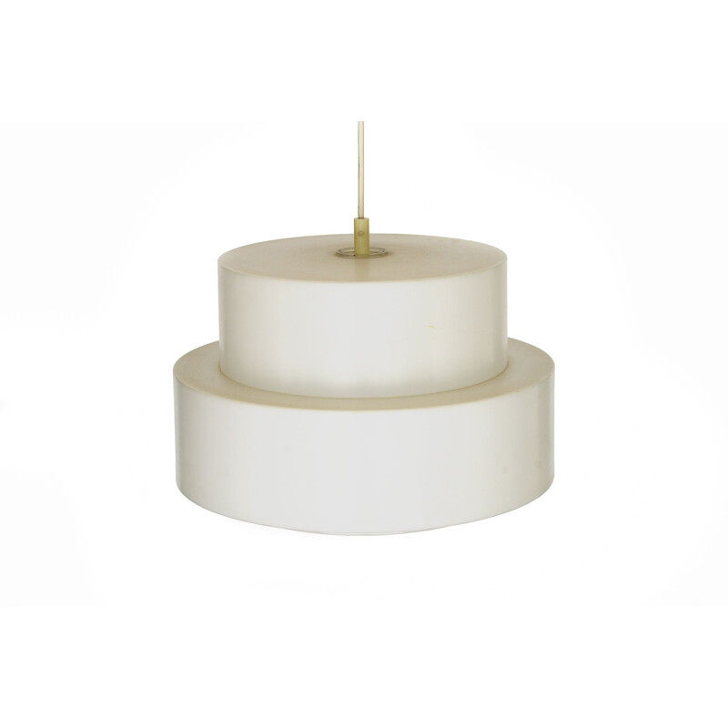 Scandinavian pendant light in white plastic