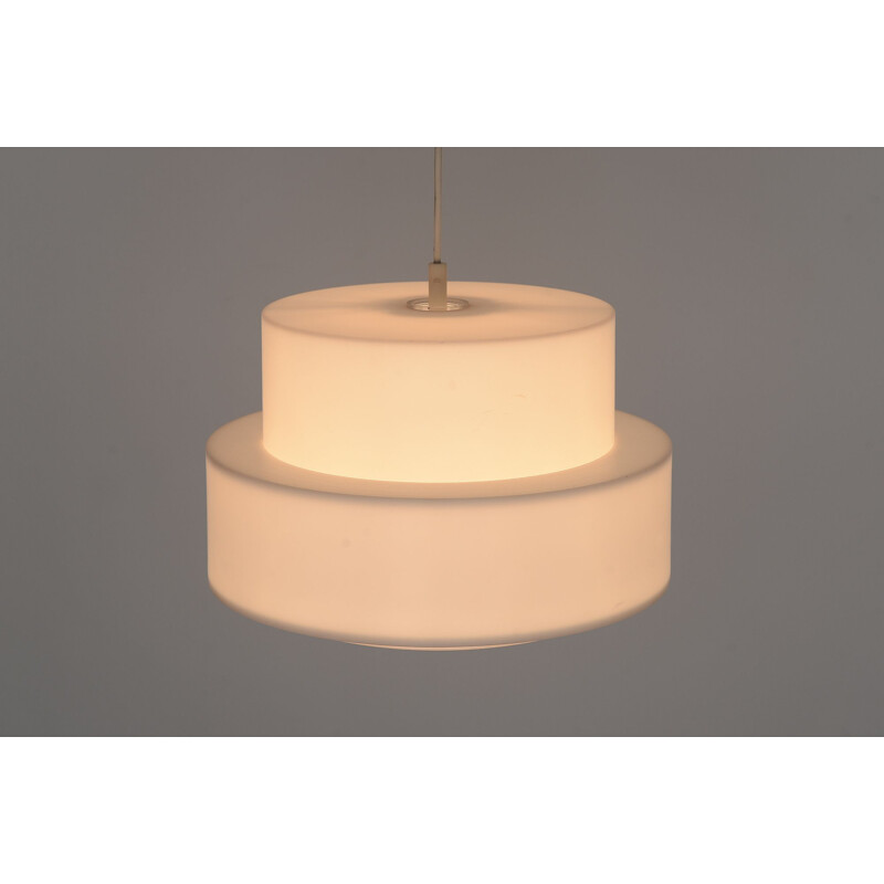 Scandinavian pendant light in white plastic