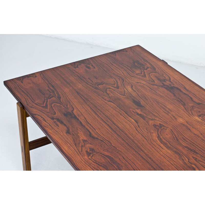 Vintage Coffee Table in Rosewood by Inge Davidson, Sweden, 1960s