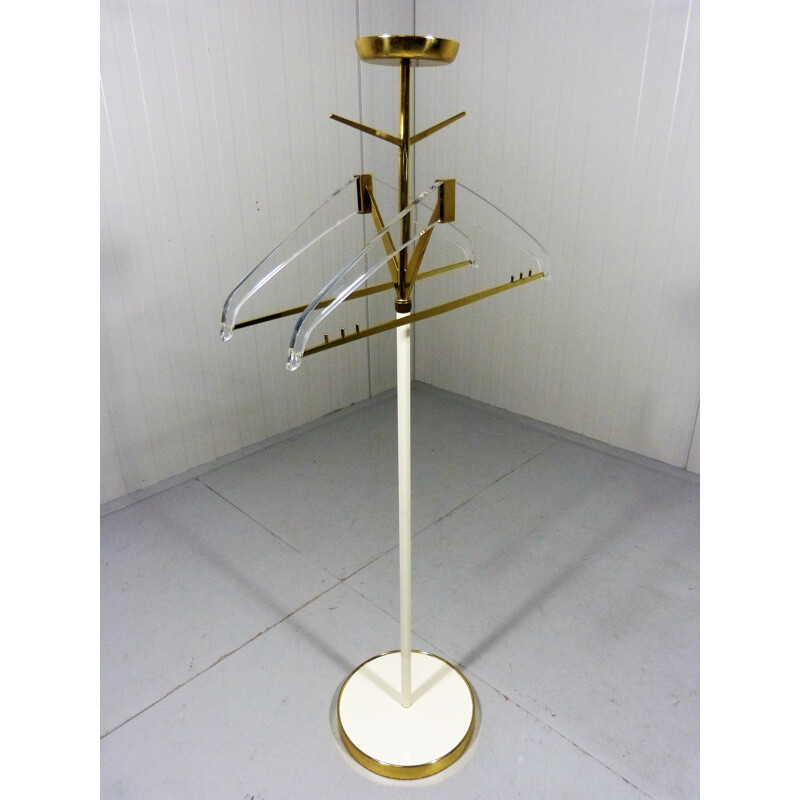 Vintage brass and plexiglass valet stand for Deutsche Werkstatten