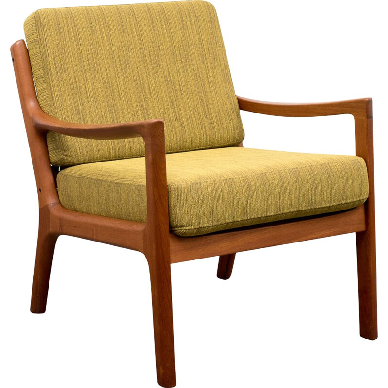 Armchair in teak and fabric, Ole WANSCHER - 1950s
