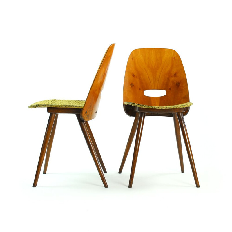 Pair of Lollipop chairs by Frantisek Jirak