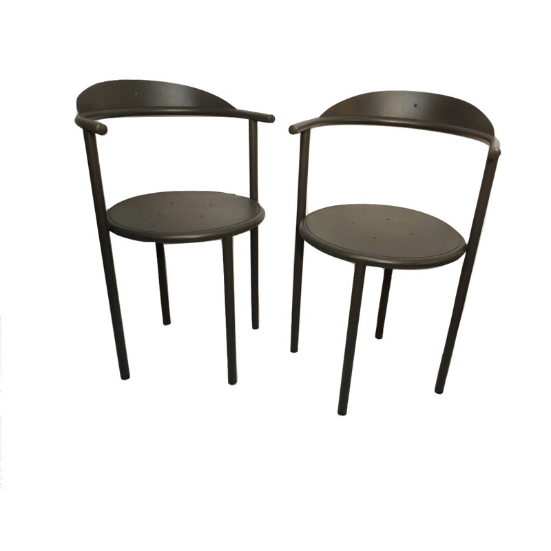 Paire de chaises en métal, Philippe STARCK - 1987