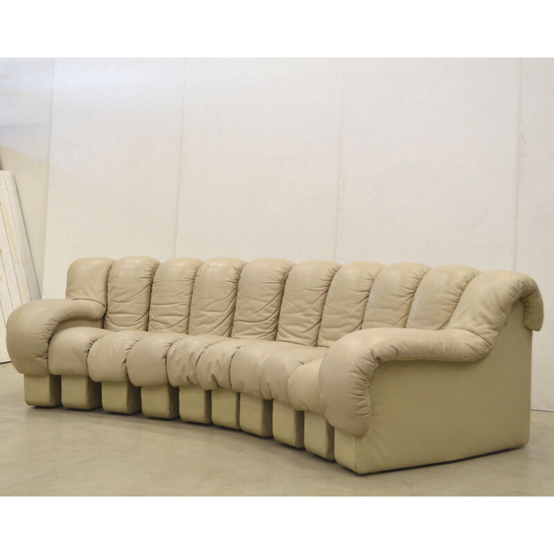 Vintage sofa De Sede DS600 by Ueli Berger Champagne Beige Edition