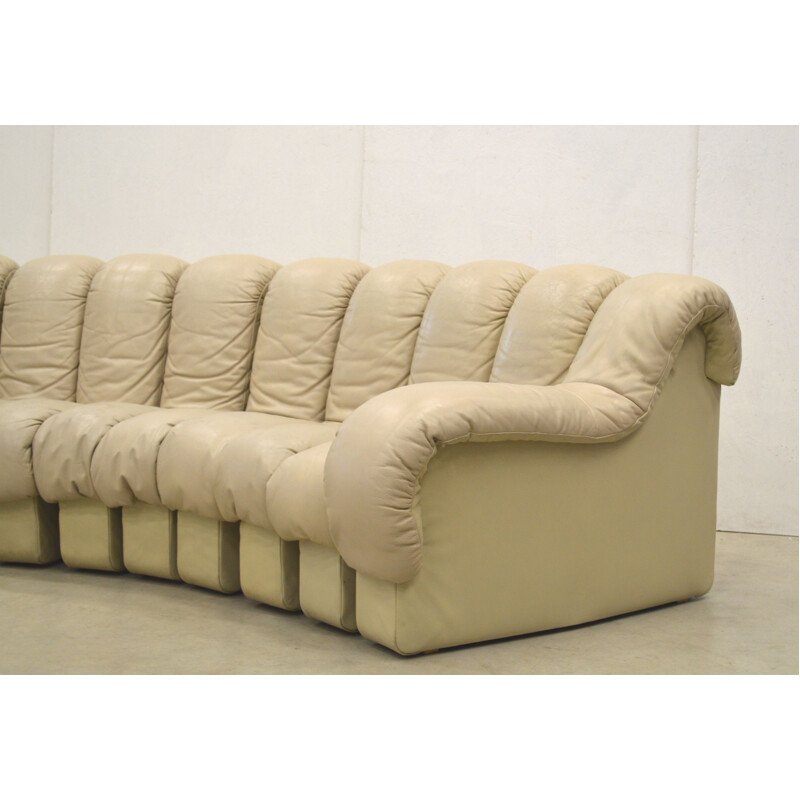 Vintage sofa De Sede DS600 by Ueli Berger Champagne Beige Edition