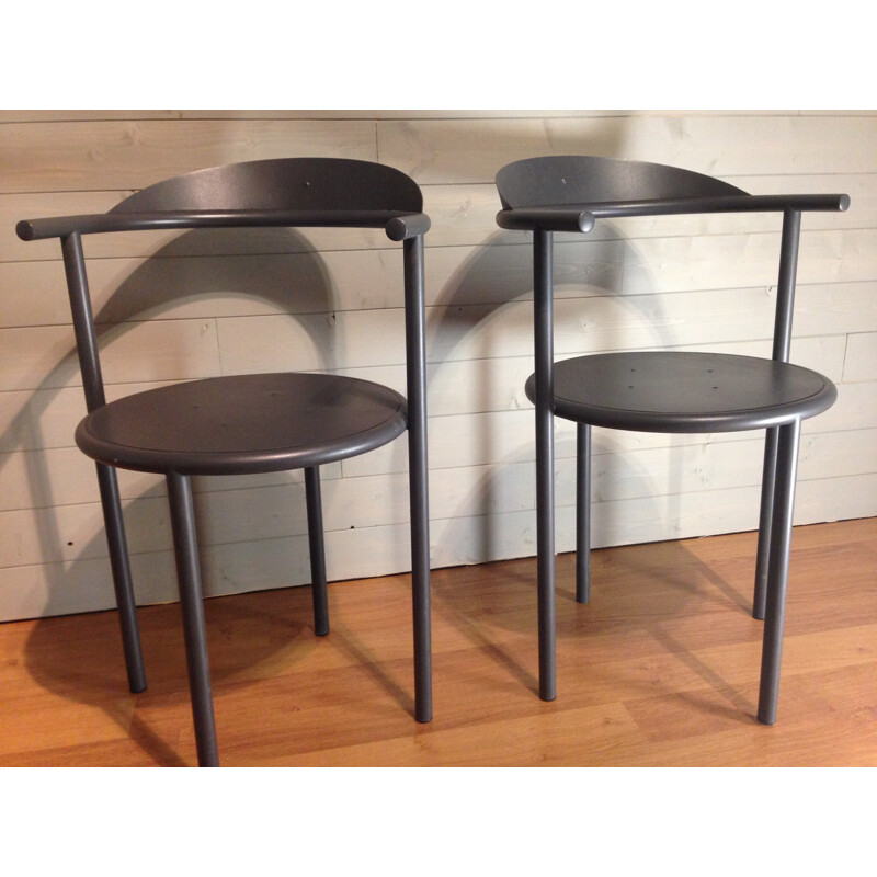 Pair of metal chairs, Philippe STARCK - 1987