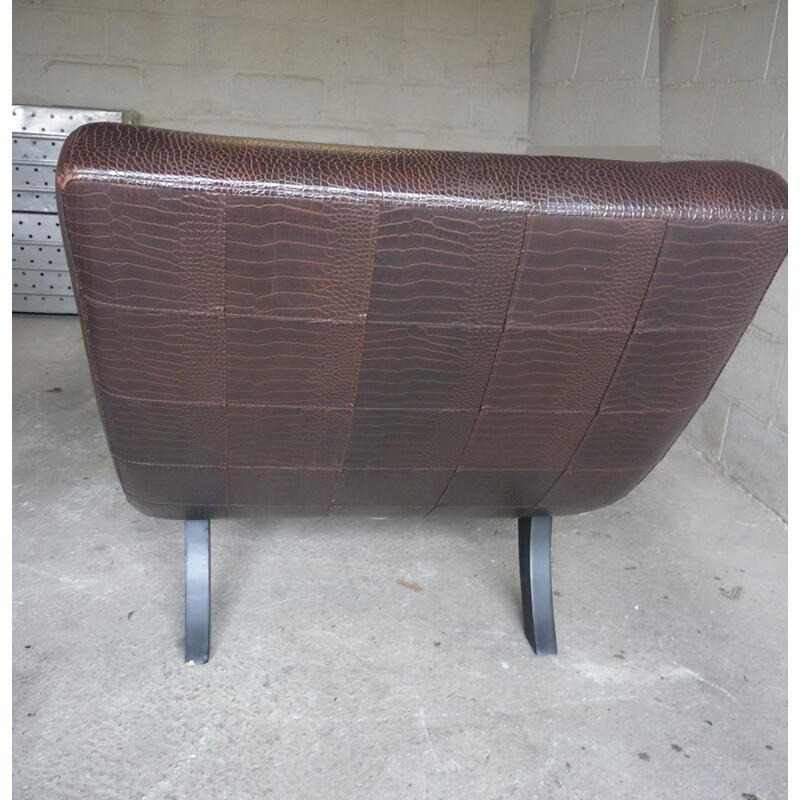 Vintage lounge chair in faux leather from the 60s 