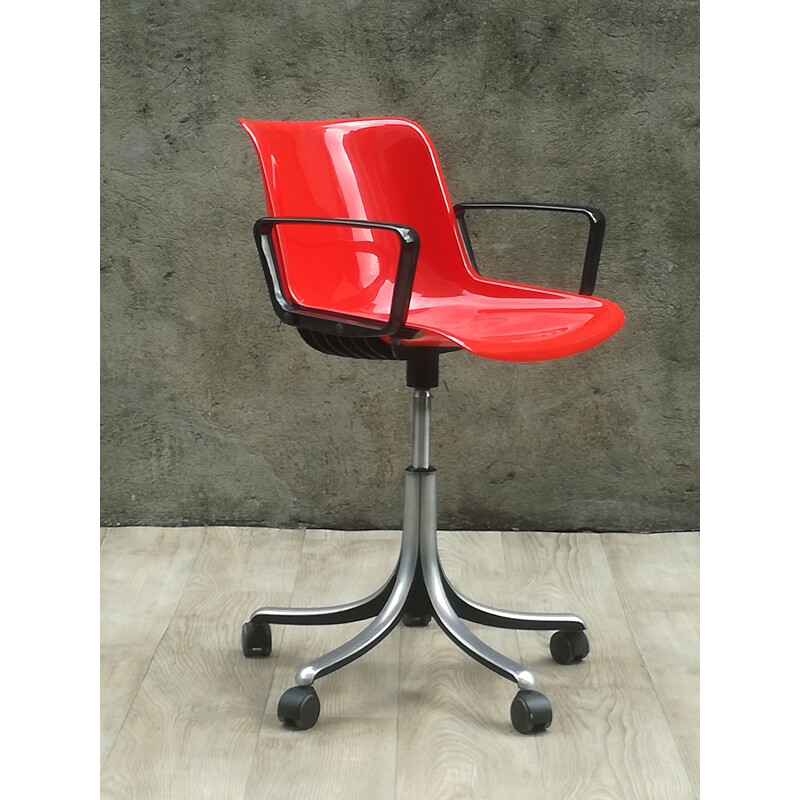Vintage office chair Modus by Osvaldo Borsan for Tecno 1960 