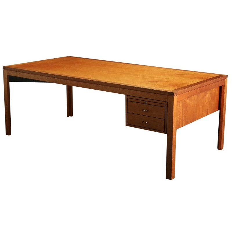 Scandinavian mahogany desk, Christian HVIDT - 1970s