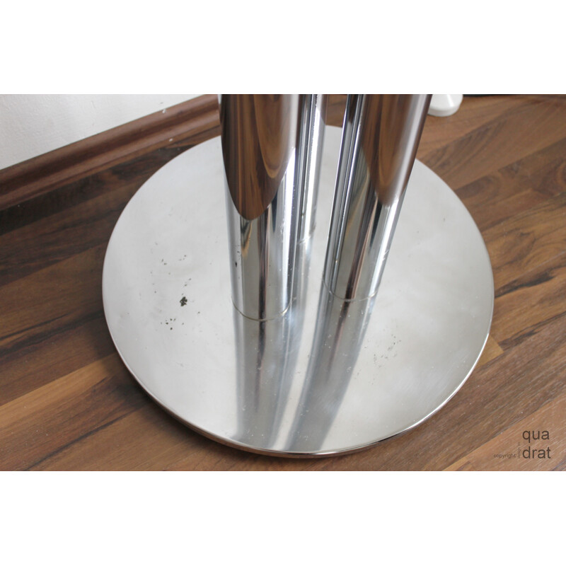 Silvered floor lamp in metal by Goffredo Reggiani