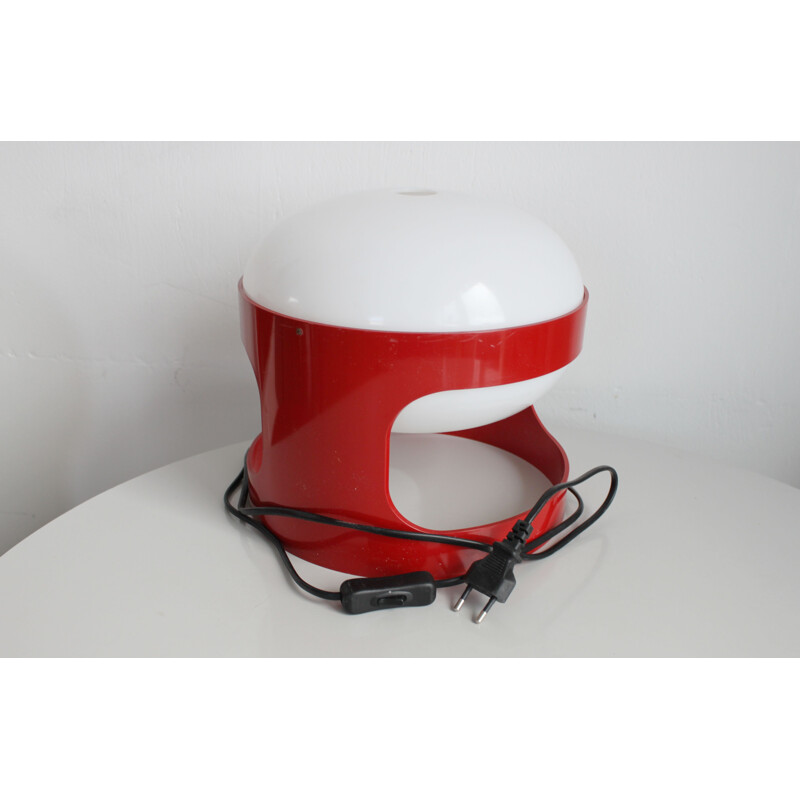 Lampe KD27 rouge par Joe Colombo pour Kartell