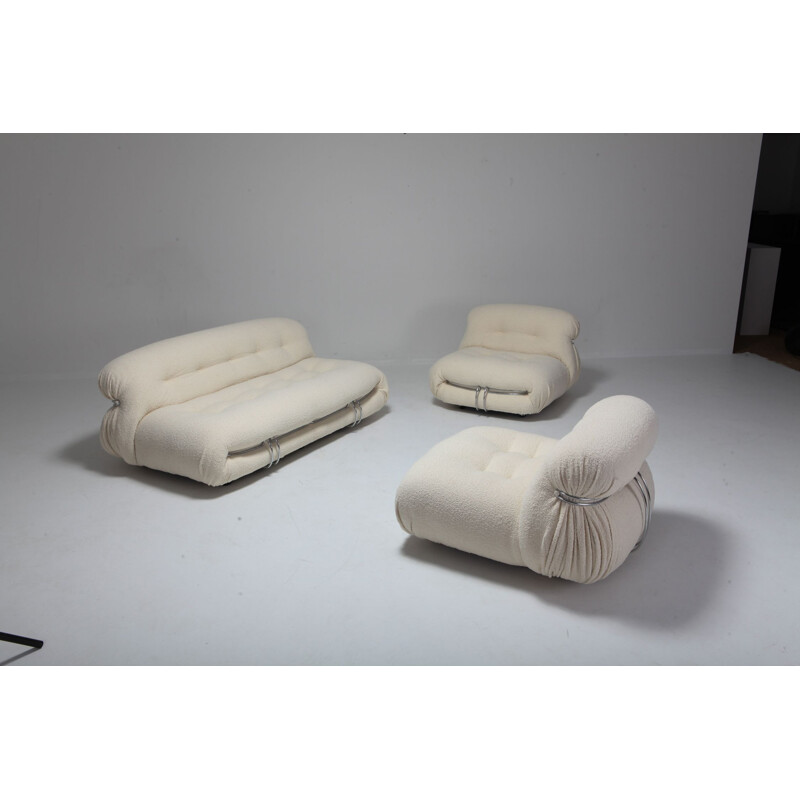 2 fauteuils lounge vintage Soriana par Cassina, Afra et Tobia Scarpa - 1970