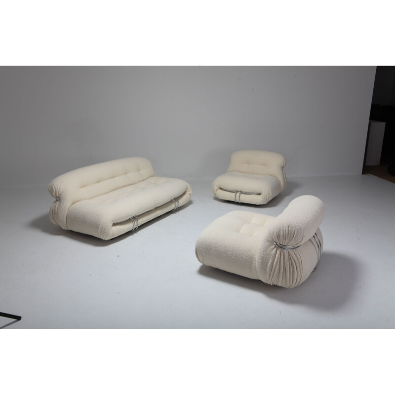 Set of 2 vintage Lounge Chairs by Cassina, model Soriana, by Afra and Tobia Scarpa - 1970s