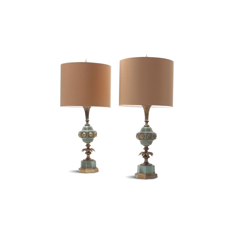 Paire de lampes vintage hollywood regency