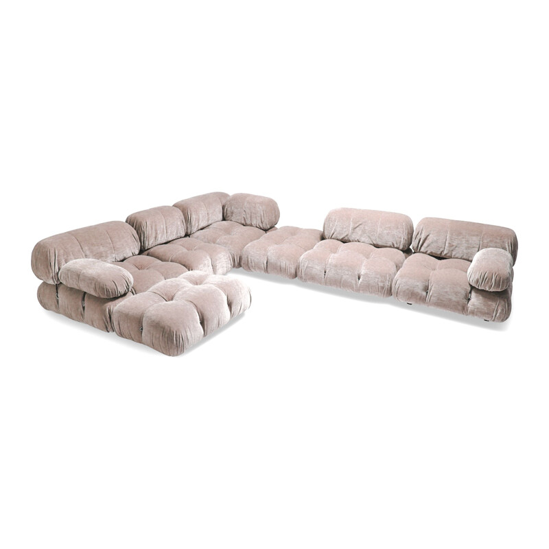 Vintage nude colored mlodular sofa by Mario Bellini Camaleonda
