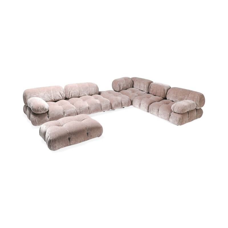 Vintage nude colored mlodular sofa by Mario Bellini Camaleonda