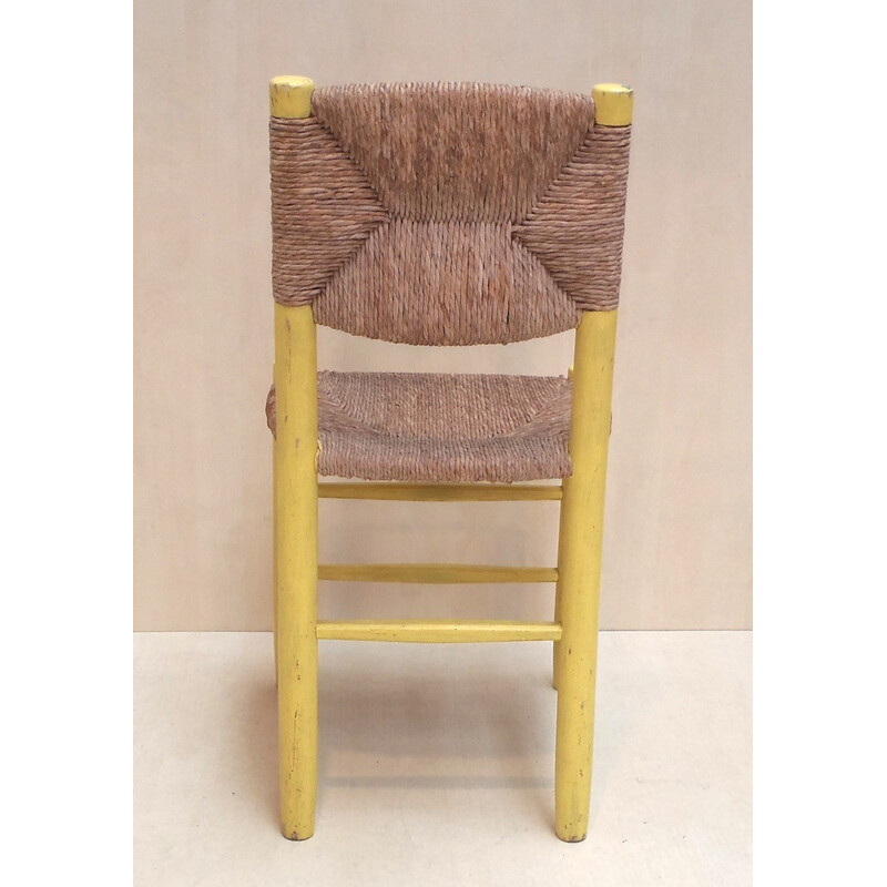Pair of dining chairs, Charlotte PERRIAND - 1950s