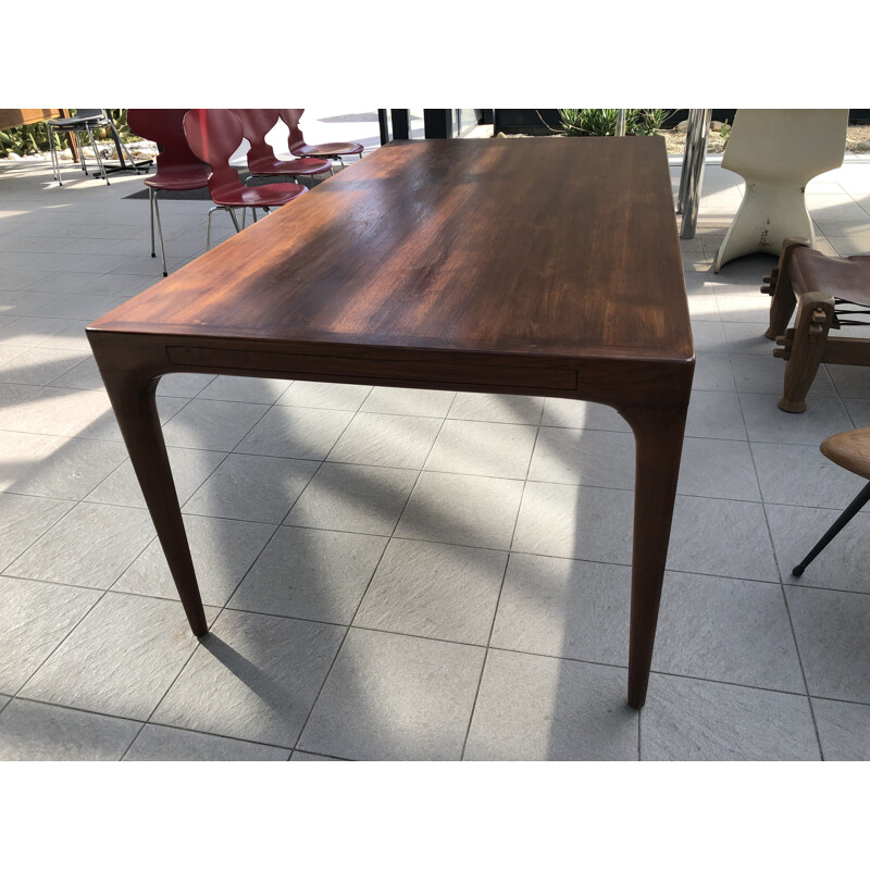 vintage dining Table teak with extension Johannes Andersen for Uldum Møbelfabrik 1960