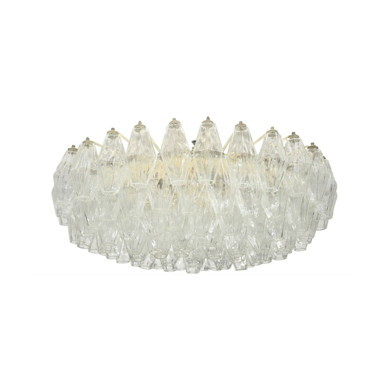 Vintage poliedri ceiling Lamp by Carlo Scarpa for Venini 1960