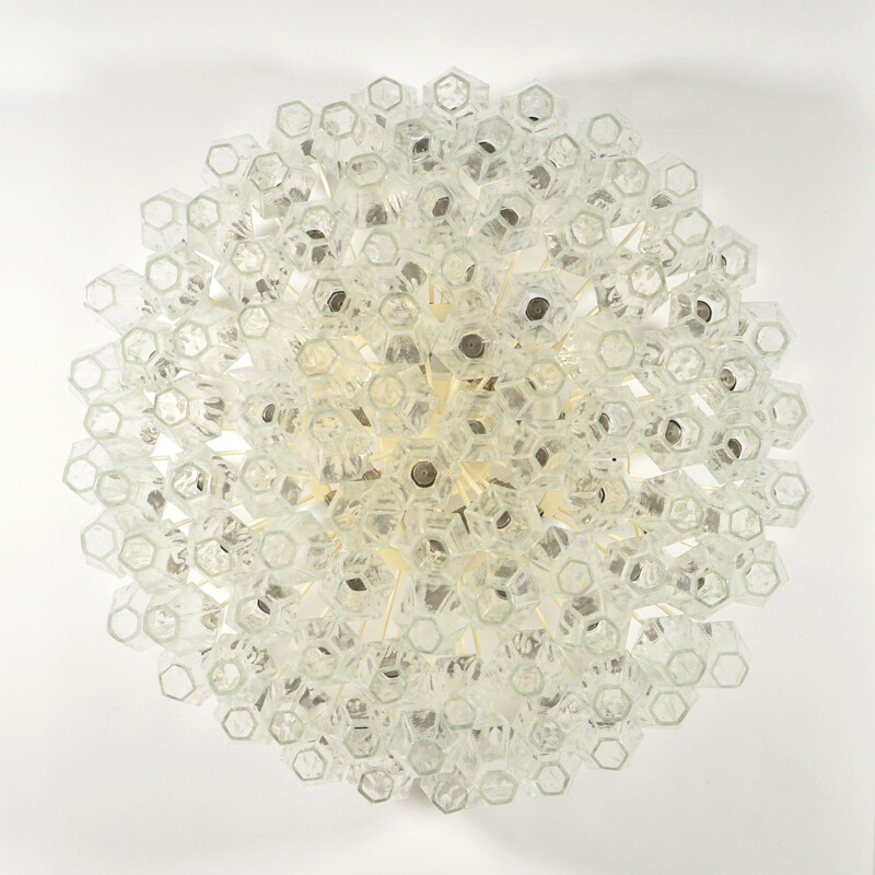 Vintage poliedri ceiling Lamp by Carlo Scarpa for Venini 1960
