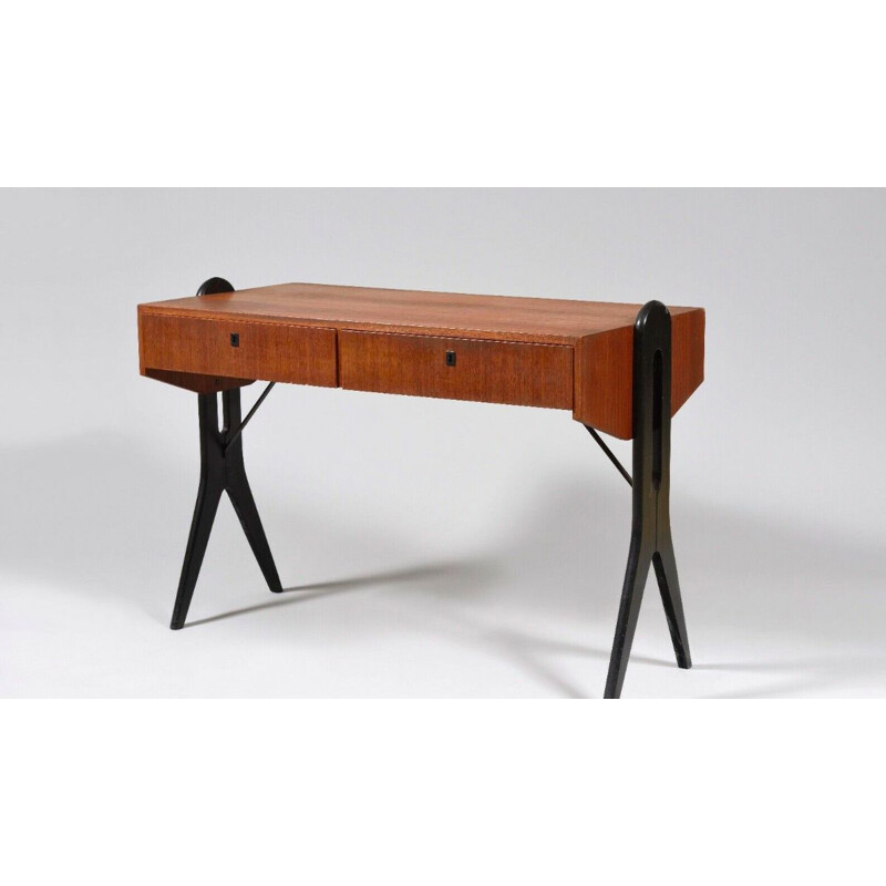 Bureau vintage italien en palissandre par Angelo Mangiarotti & Bruno Morassutti  1950