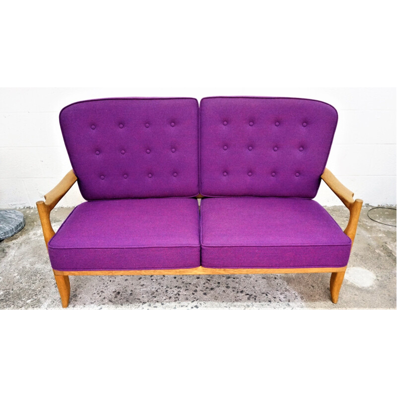 Vintage 2-seater sofa vintage Guillerme et Chambron 1970