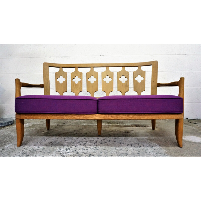 Vintage 2-seater sofa vintage Guillerme et Chambron 1970