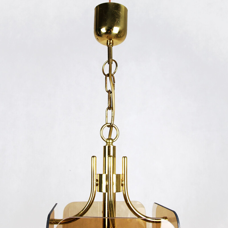 Vintage messing hanglamp, 1980