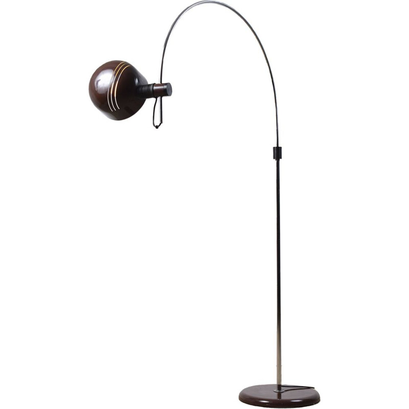 Lámpara de pie vintage marrón Arc