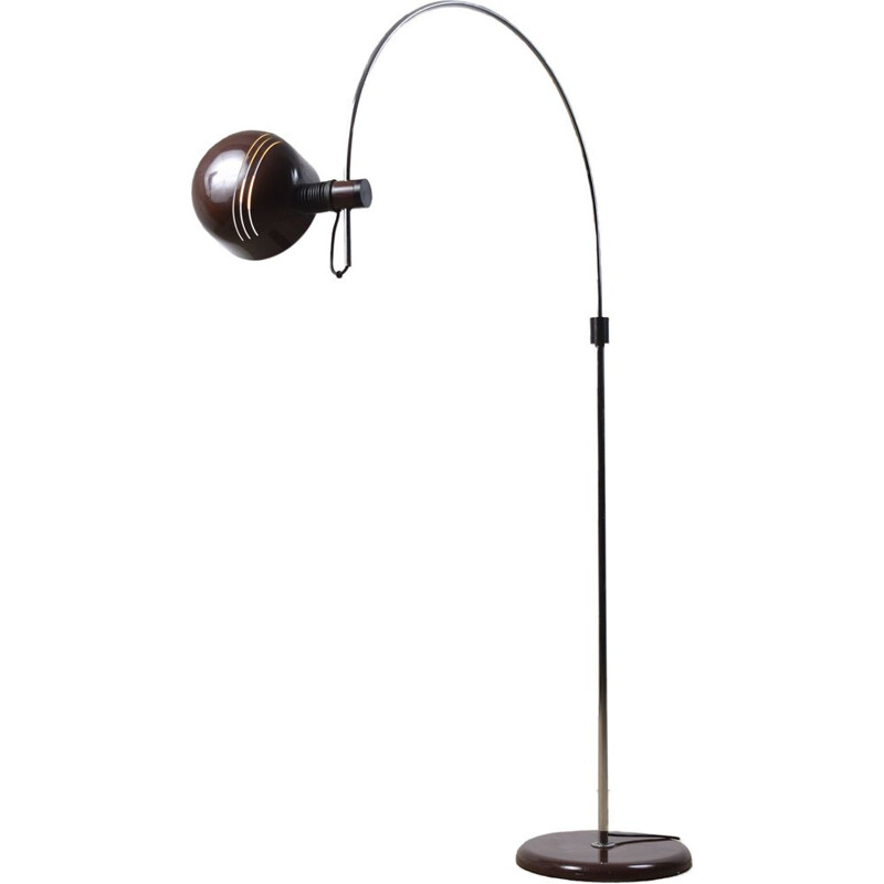 Boog bruine vintage vloerlamp